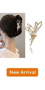 PALAY® Hair Claw Clip for Women Large Stylish Mermaid Pearl Hair Clip ...