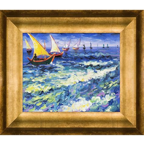 overstockArt Van Gogh Seascape at Saintes Maries de la Mer Artwork with ...