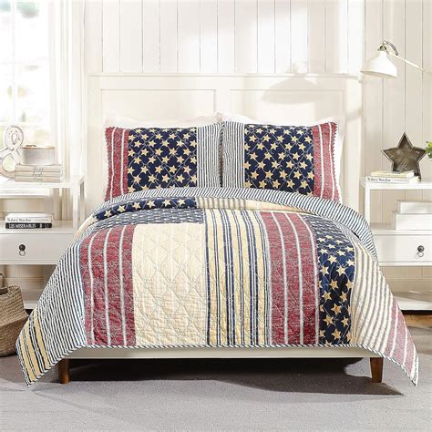 Buy Modern Heirloom Collection Americana 3-Piece Quilt Set - Full/Queen ...