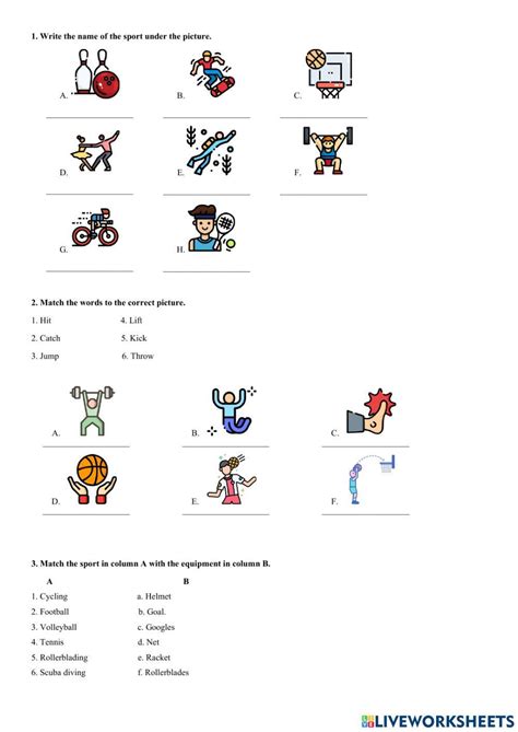 Sports. Sort Worksheet 的图像结果