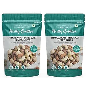Nutty Gritties Salted Mixed Nuts - Roasted in Himalayan Pink Salt ...