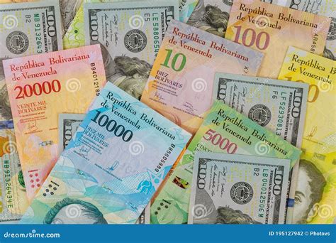Venezuelan Bolivar Banknote with Paper Currency Bills Stock Photo - Image of currency, bolivares ...