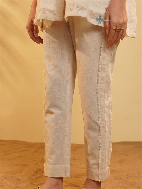 Palm Oversize Coord Set - Off White – Beige India