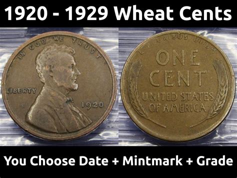 Lincoln Wheat Pennies - 1920 to 1929 PDS - Choose Date / Mintmark ...