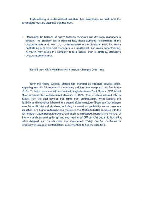 Multidivisional Structure 的图像结果