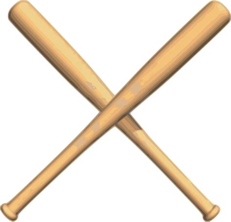 Baseball bat baseball crossed bats clipart - Clipartix