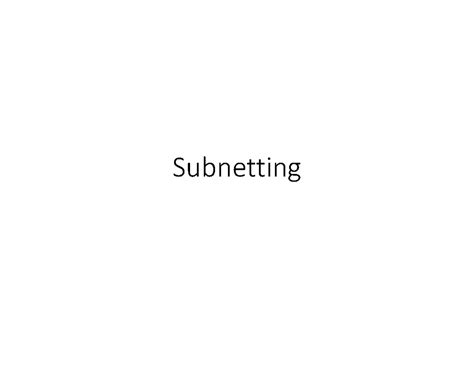 18-IP Addressing & Subnetting Notes - 08-02-2025 - Studocu