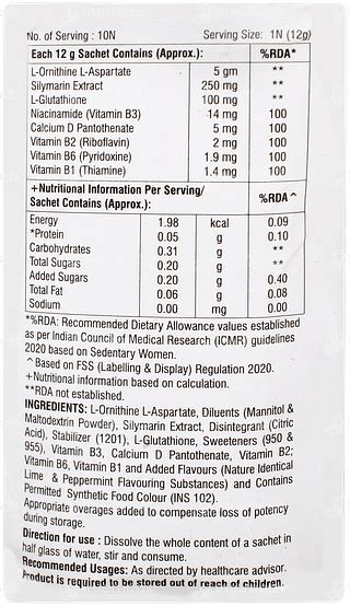 Hepaniche New Lime Flavour Sachet 12gm - Uses, Side Effects, Dosage ...
