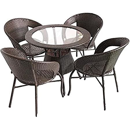 Unique360™ Wix Out Door Golden Four Seater Garden Patio Set 1+4 (4 ...