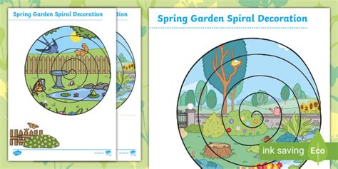 Spring Garden Swirl Decorations for Springtime
