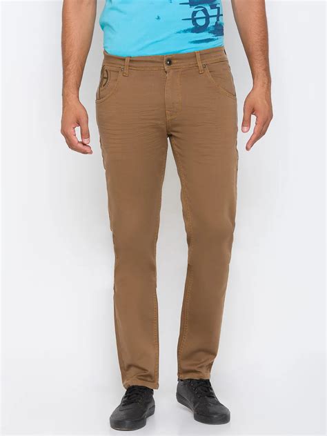 Being Human Men Slim Fit Denim-Khaki Tone