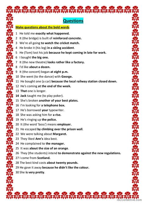 Question Formation Exercises 的图像结果