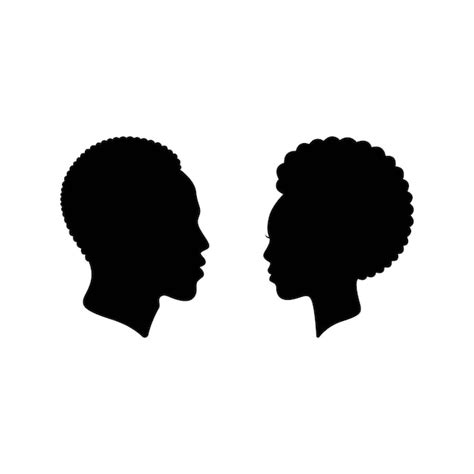 Premium Vector | People stare at each other silhouette vector black ...