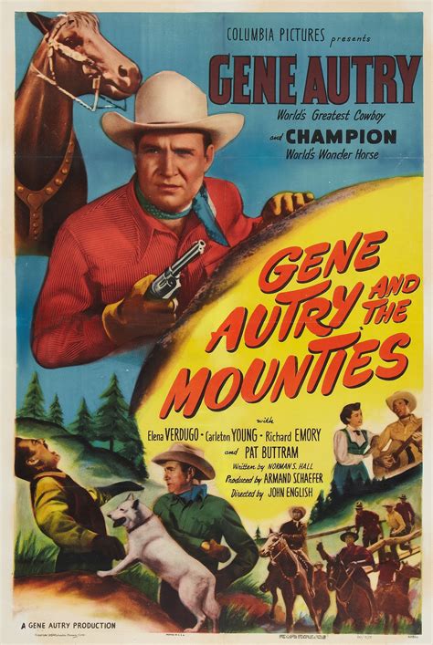 Gene Autry and The Mounties (1951) | Vintage movies, Movie poster room ...
