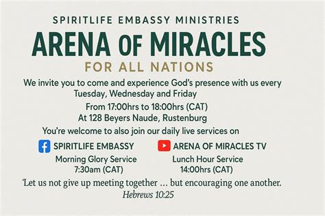 Evening Prayer Sessions , 124 Beyers Nuade, Rustenburg, 25 November ...