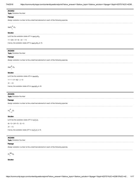 CBSE 11 Engineering Medical Chemistry Redox Reactions - Topic ...