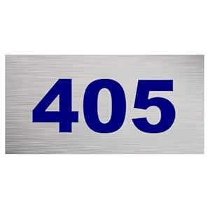 Hotel room Number Plate - 405| Silver brushed type acrylic board fixed ...