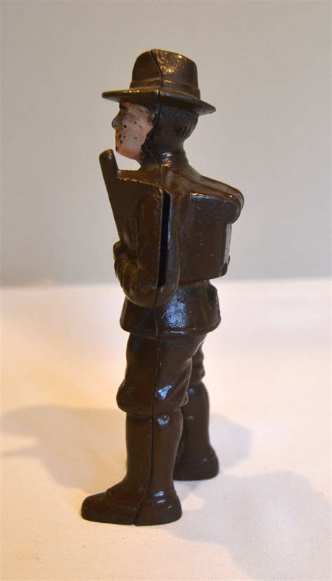 Bargain John's Antiques | Soldier Minuteman Coin Cast Iron Bank ...