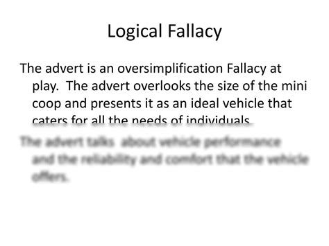 SOLUTION: Logical fallacies in advertising - Studypool