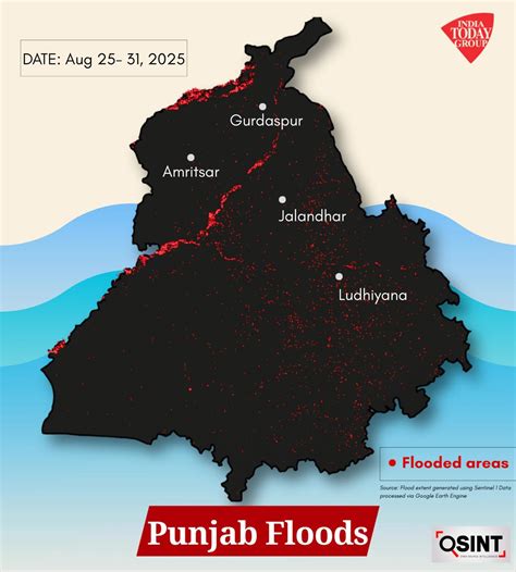 Punjab Floods in Satellite Images: നദികൾ കരകവിഞ്ഞൊഴുകുന്നു; വീടുകളും ...