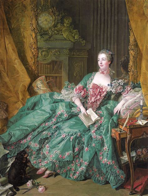 Lady, thought to be Madame de Pompadour by François-Hubert Drouais ...