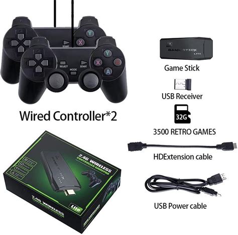 Buy JEOMED Video Games Boys Plug and Play 4K HD Video Game Console 2.4G ...