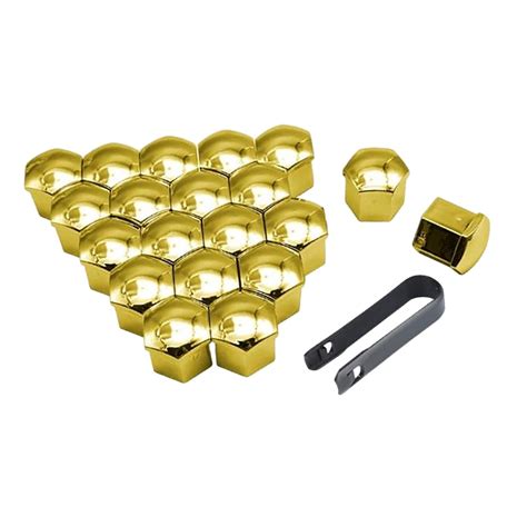 ATORSE 20 Pieces Car Wheel Lug Nut Caps 21Mm with Removal Clip Wheel ...