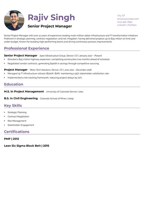 Project Manager Resume 的图像结果