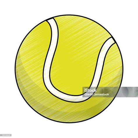 Drawing Tennis Ball Equipment Stock Illustration - Download Image Now ...