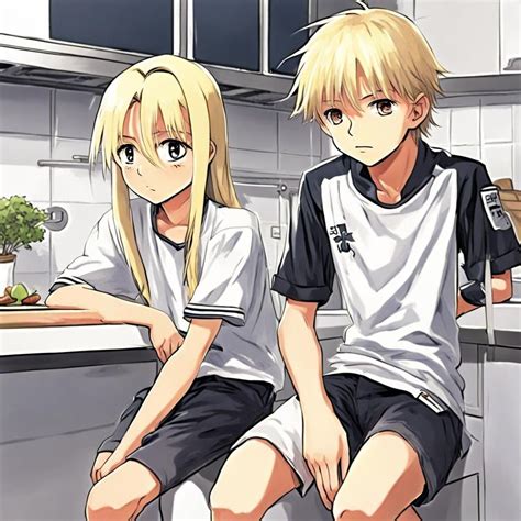 13 year old short curly blond hair girl and 15 year old dark brown ...