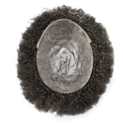 Buy SINGA HAIR Afro Toupee For Black Men Full Poly Skin PU Injection ...