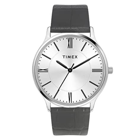 TIMEX 3 Hands Men Analog Silver Dial Coloured Quartz Watch, Round Dial ...