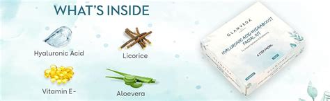 Glamveda Hyaluronic Acid Hydra boost Facial Kit | Salon Like Glow | 6 ...