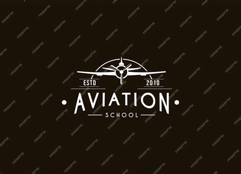 Light aircraft airline logo design rounded emblem mountain element ...