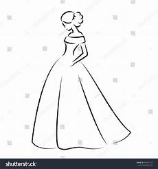 White Wedding Dress Outline by Sketch White Wedding Dress Stock Vector White Wedding Dress Outline