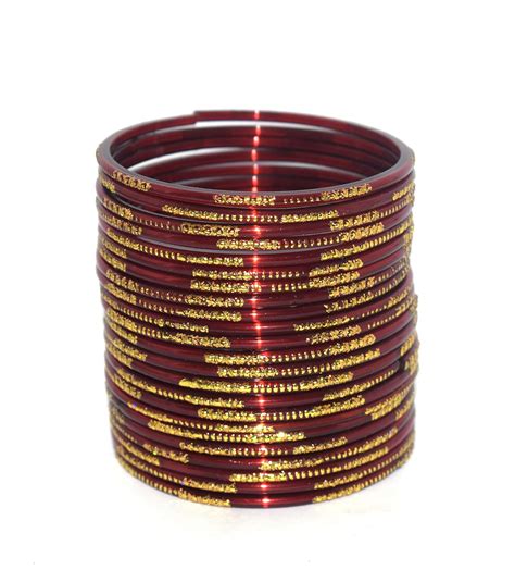 Buy A R Bangles (Special size 2.12 inch and 2.10 inch available)Red and ...