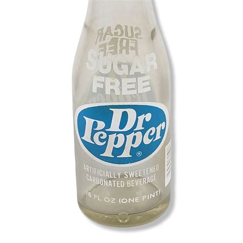 Sugar Free Dr. Pepper Stretched Glass Soda Bottle Vintage 1970's 17in ...