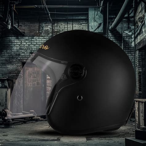 Steelbird SBH-56 Retro ISI Certified Open Face Helmet for Men and Wome ...