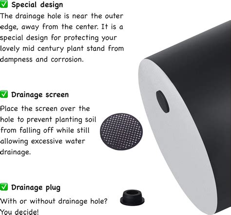 Buy FaithLand Plant Pot 14 inch - Perfectly Fits Mid-Century Modern ...