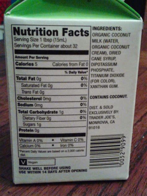Trader Joe S Organic 2 Milk Nutrition Facts | Besto Blog