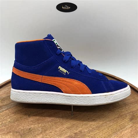 Blue Suede Puma High Tops Online | barnfielddentalstudio.com
