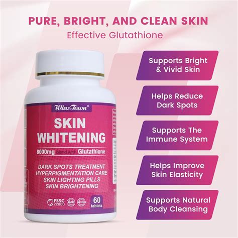 Wins Town Skin Whitening Supplement, 8000mg India | Ubuy
