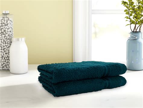 Teal 2 Piece 100% Cotton Hand Towel - Welspun Anti Bacterial By Welspu