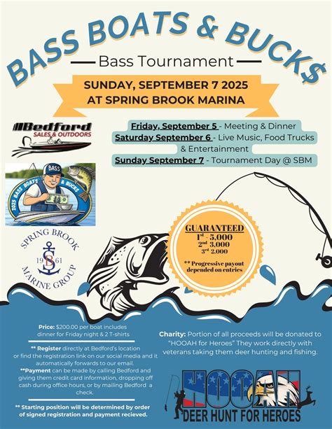Bass Boats & Buck$ - Bass Fishing Tournament 🐟, 623 West River Drive ...