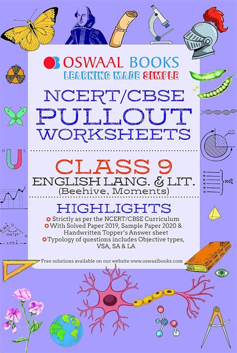 Oswaal NCERT & CBSE Pullout Worksheets Class 9 English Language and ...