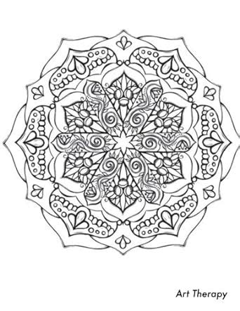Art Therapy Sketchbook: Sketchbook with therapeutic adult coloring ...