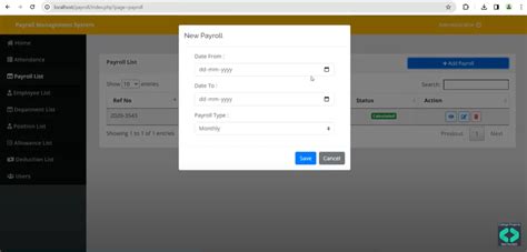 Employee Payroll Management System Project In PHP & MySQL