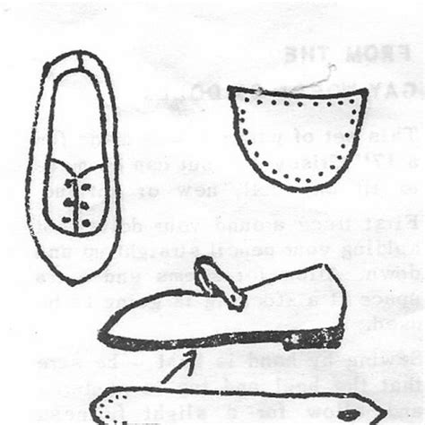 Image result for Doll Shoe Pattern