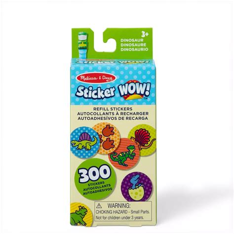 Melissa & Doug Sticker WOW! 300 Refill Stickers for Sticker Stamper ...