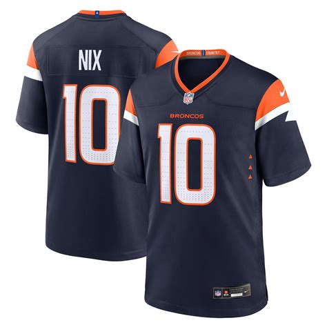 Men's Nike Bo Nix Navy Denver Broncos Alternate Game Jersey - Walmart.com